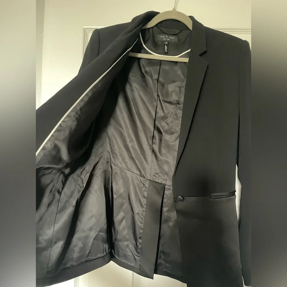 Rag & bone black blazer women’s size 8 - Picture 3 of 5
